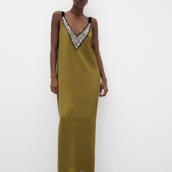 ISO Massimo Dutti Strappy Long Dress with Sequin Detail. Size XS or S! - Picture 3 of 3